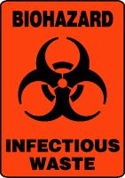 Biohazard Infectious Waste (W/Graphic) Dura Fiberglass 14